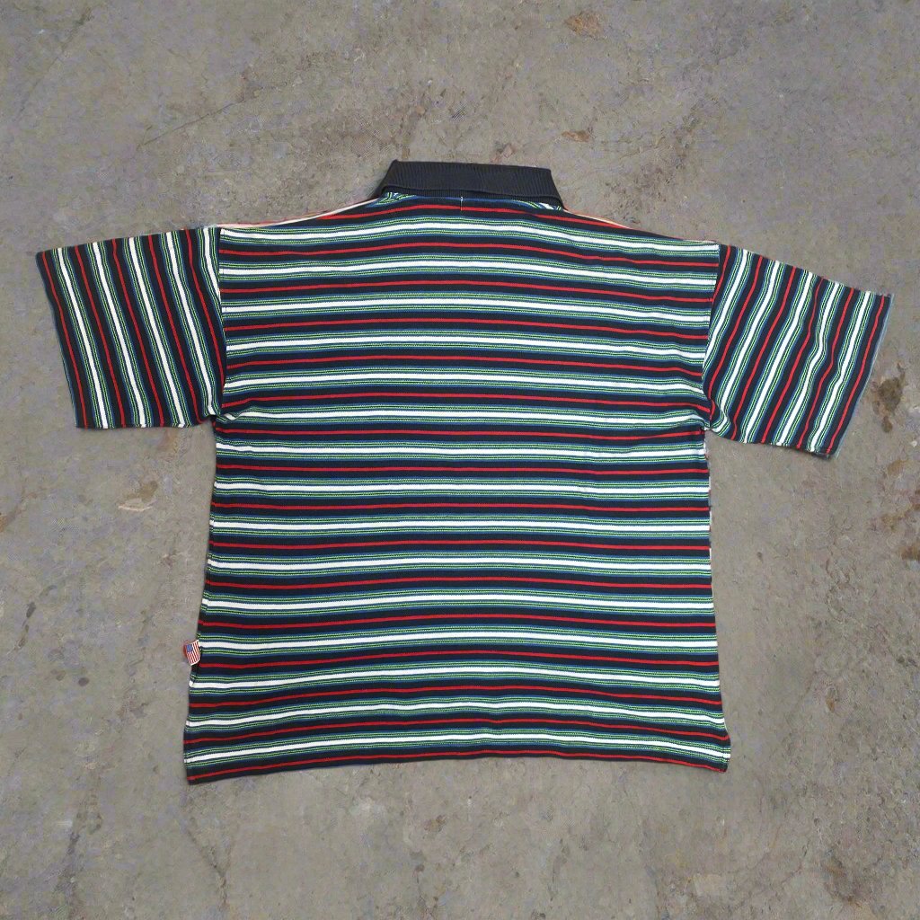 90s FILA striped polo shirt (XL)